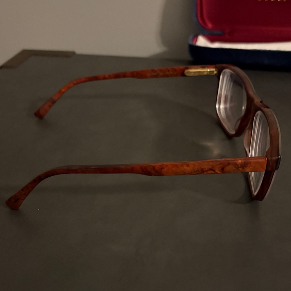 Gucci Dark Brown Designer Frames - unisex (AUTHENTIC) gently used prescription. - Picture 5 of 9